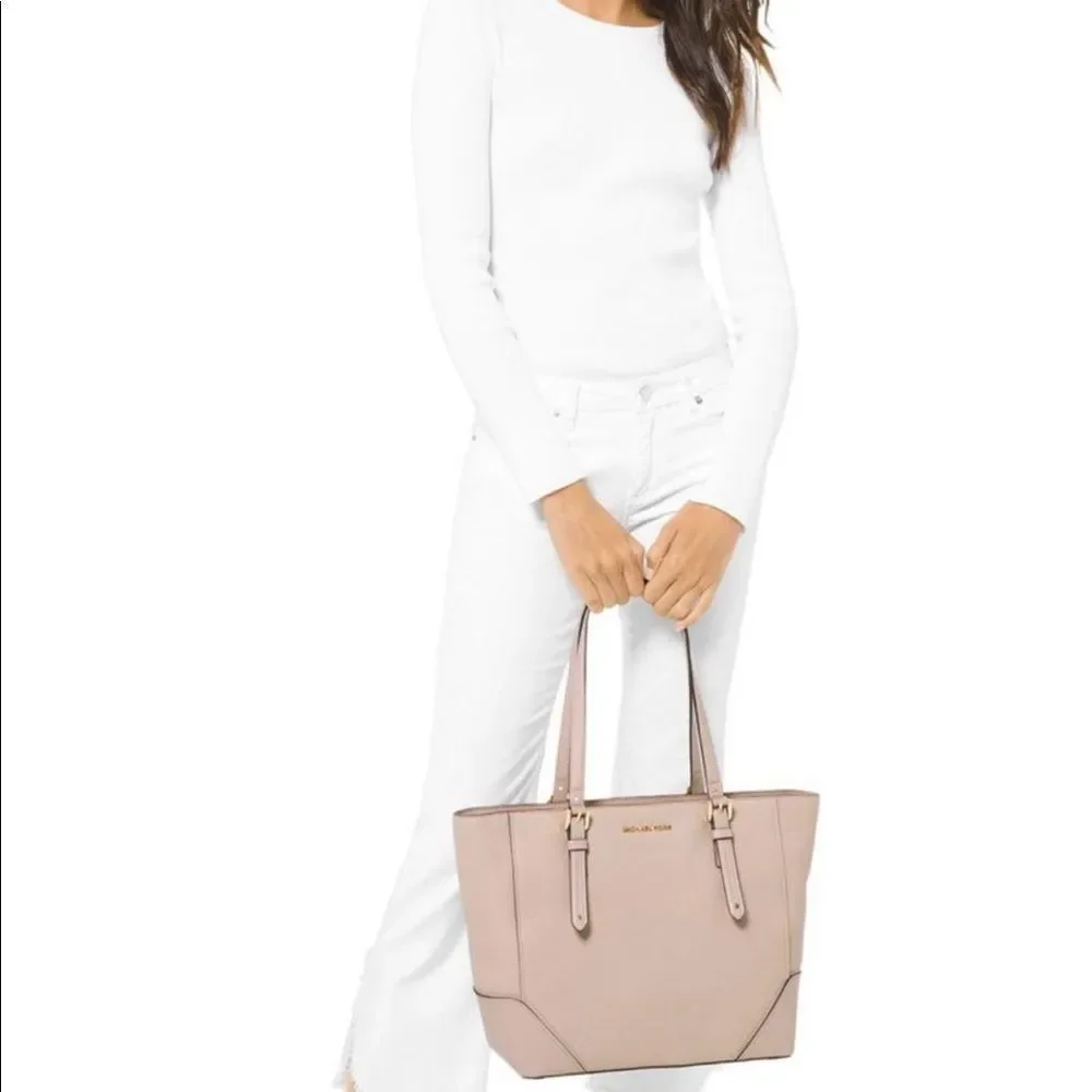 Michael Kors soft pink LG soft leather tote